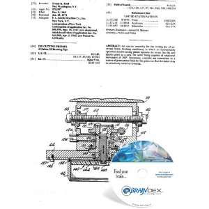  NEW Patent CD for DIE CUTTING PRESSES 