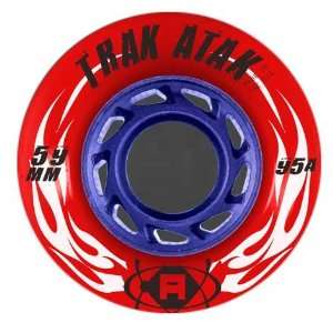 Trak Atak 95A Roller Derby Skate Wheels (4 Pack) Red / Blue by Atom 