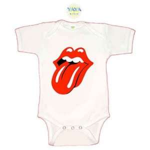  Rolling Stones tongue white S/S onesie: Baby