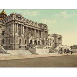 Vintage Travel Poster   Washington. West facade Library of Congress 24 