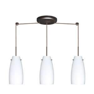 Tao Three Light Cord Hung Pendant with Linear Canopy Finish: Bronze 