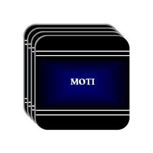 Personal Name Gift   MOTI Set of 4 Mini Mousepad Coasters (black 