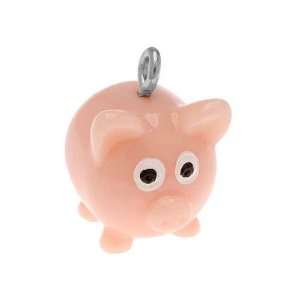  Roly Polys 3 D Hand Painted Resin Adorable Pink Pig Charm 