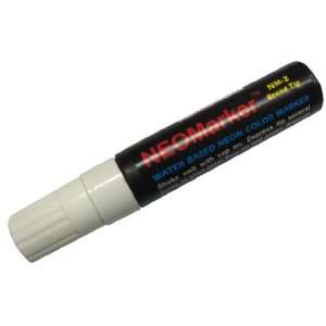  Neomarker Large Waterproof Marker Broad Tip   White 