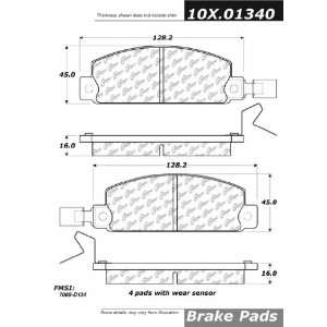  Centric Parts, 102.01340, CTek Brake Pads Automotive