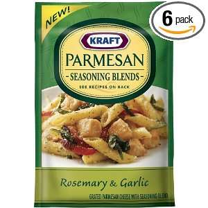 Kraft Grated Parmesan Rosemary and Garlic, 2 Ounce (Pack of 6)  