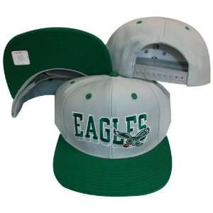 Philadelphia Eagles Wave Grey/Green Plastic Snapback Adjustable 