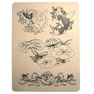  Flowers & Fish Tattoo Practice Skin 