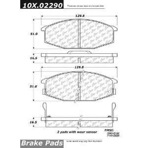  Centric Parts, 102.02290, CTek Brake Pads Automotive