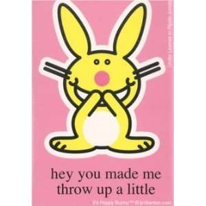    Happy Bunny You Made Me Throw Up A Little Sticker: Toys & Games