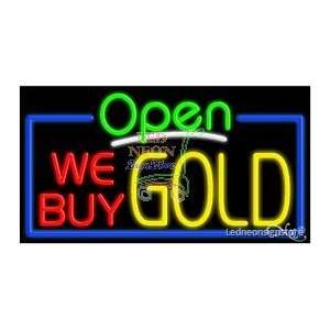  We Buy Gold Neon Sign 20 Tall x 37 Wide x 3 Deep 