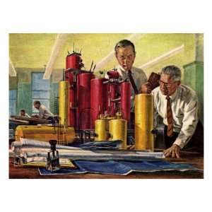  Engineers and Model Giclee Poster Print