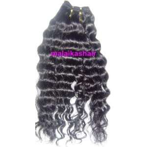   Wavy Human Hair Extensions Black 10 28 inches: Health & Personal Care