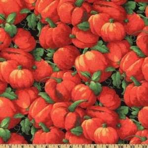   Festival Pumpkin Patch Black Fabric By The Yard: Arts, Crafts & Sewing