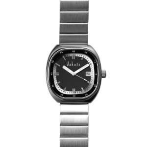  Midsize Calendar, Black Dial, Stainless Steel Band 