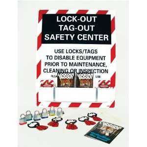 LOTO1   Lockout Station, Equipped, 30 X 24, High Impact Polystyrene 
