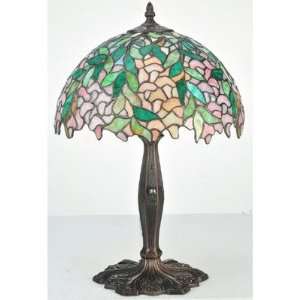  Meyda Tiffany 110322 One Light Accent Table Lamp, Mahogany 