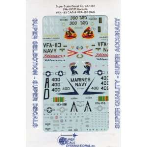    F/A 18 C/D Hornet VFA 106, 113 (1/48 decals) Toys & Games