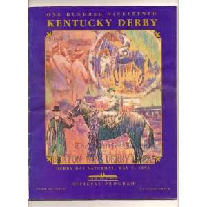  1993 119th Kentucky Derby Official Program Churchill Downs 