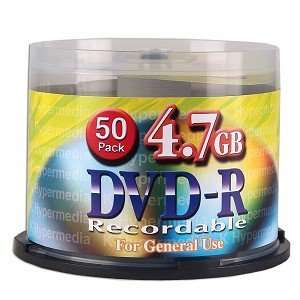  KHypermedia 1x 4.7GB 120 Minute DVD R Media 50 Piece 