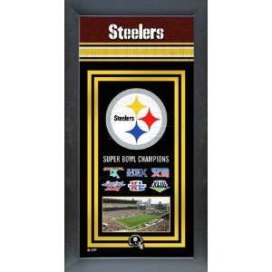 Pittsburgh Steelers Framed Six Time Super Bowl Champions 
