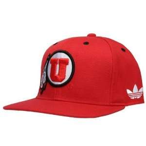  Utah Utes Basic Camex Snapback Hat (Red) Sports 