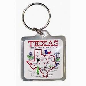    Texas Keychain Lucite State Map Case Pack 96 