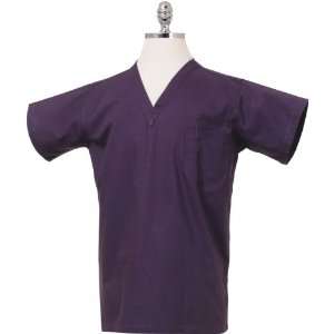   MESS PUR XXS Unisex Medical Scrub Top, Purple, XXS