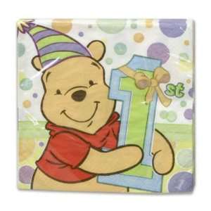  Winnie the Pooh 1st Birthday Party Lunch Napkins (16 Count 