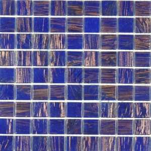   Blue Gem Solid Glossy Glass Tile   14041: Home Improvement