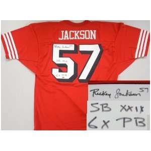   Rickey Jackson Autographed Jersey   Prostyle SBXXIX: Sports & Outdoors
