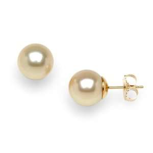   Pearl Earrings in 14K Yellow Gold: Maui Divers of Hawaii: Jewelry