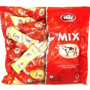 Elite Mix Mini Milk & White Chocolate Bars 20 ct:  Grocery 