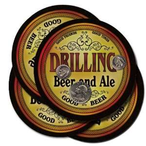  Drilling Beer and Ale Coaster Set: Kitchen & Dining
