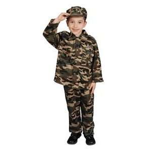   Deluxe Army Child Costume Dress Up Set Size 16 18: Toys & Games