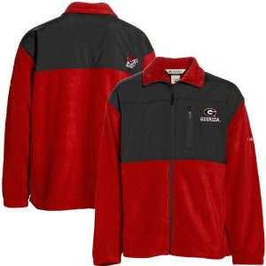   Georgia Bulldogs Black Red Fastbreak Fleece Jacket: Sports & Outdoors