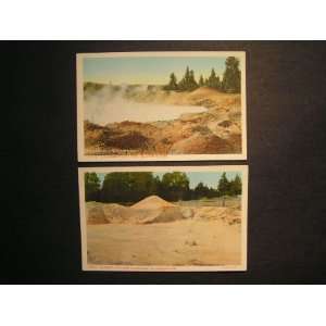  2 Postcards 1910s Mammoth Paint Pots, Yellowstone not 
