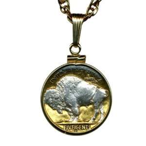  nickel Sacred White Buffalo (minted 1913   1938) 18 chain: Jewelry
