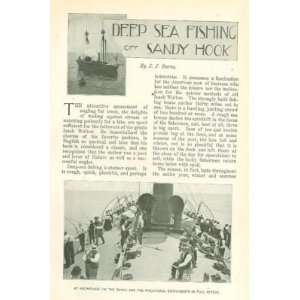  1898 Deep Sea Fishing Off Sandy Hook illustrated 