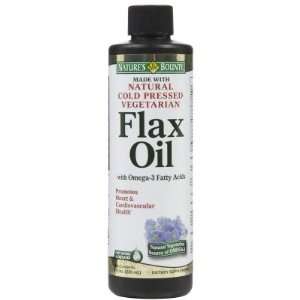  Natures Bounty  Flaxseed (organic) Oil Liquid, 8oz: Health 