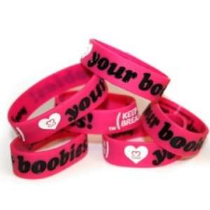  Keep A Breast .75 Love Your Boobies Bracelet Pink/Black 