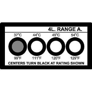 Four Point temperature indicating labels; temperature points 340 370 