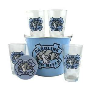  North Carolina Pint and Beer Bucket Set  Tar Heels Gift 