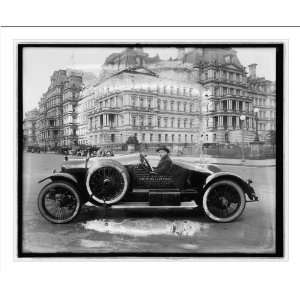 Historic Print (M): [Hudson Super Six car in front of State, War and 