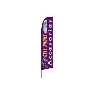  Cell Phone Accessories Feather Banner Flag (11.5 x 2.5 