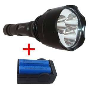   Q5 LED Flashlight 3 Mode Torch + Battery + Charger: Home Improvement