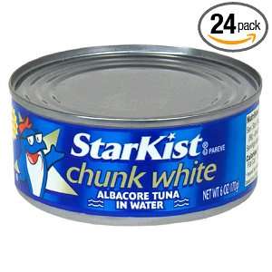 Starkist Chunk White Albacore Tuna in Water, 6 Ounce Cans (Pack of 24 