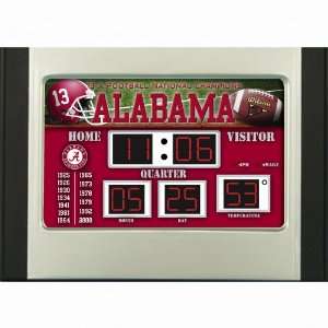  Alabama Crimson Tide 13x Champions Alarm Scoreboard Clock 