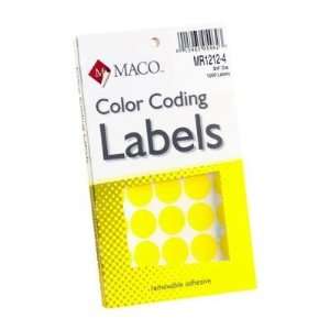    Maco Removable Color Coding Labels (MR1212 4): Office Products