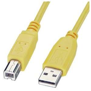  5m USB Cable   Type A to B, USB 2.0, Yellow: Computers 